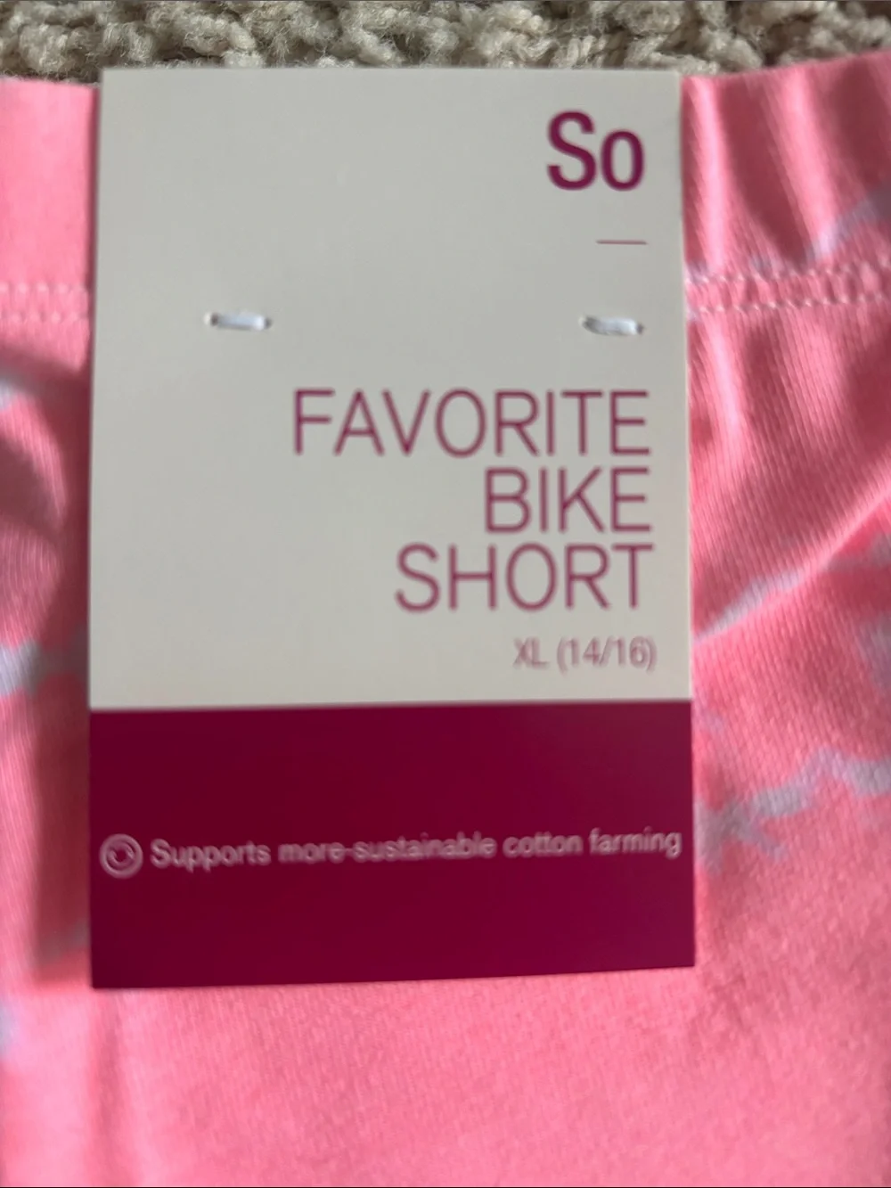 Bundle of 2 SO Pink Tie-Dye & Pink Camo Girls Favorite Bike Short